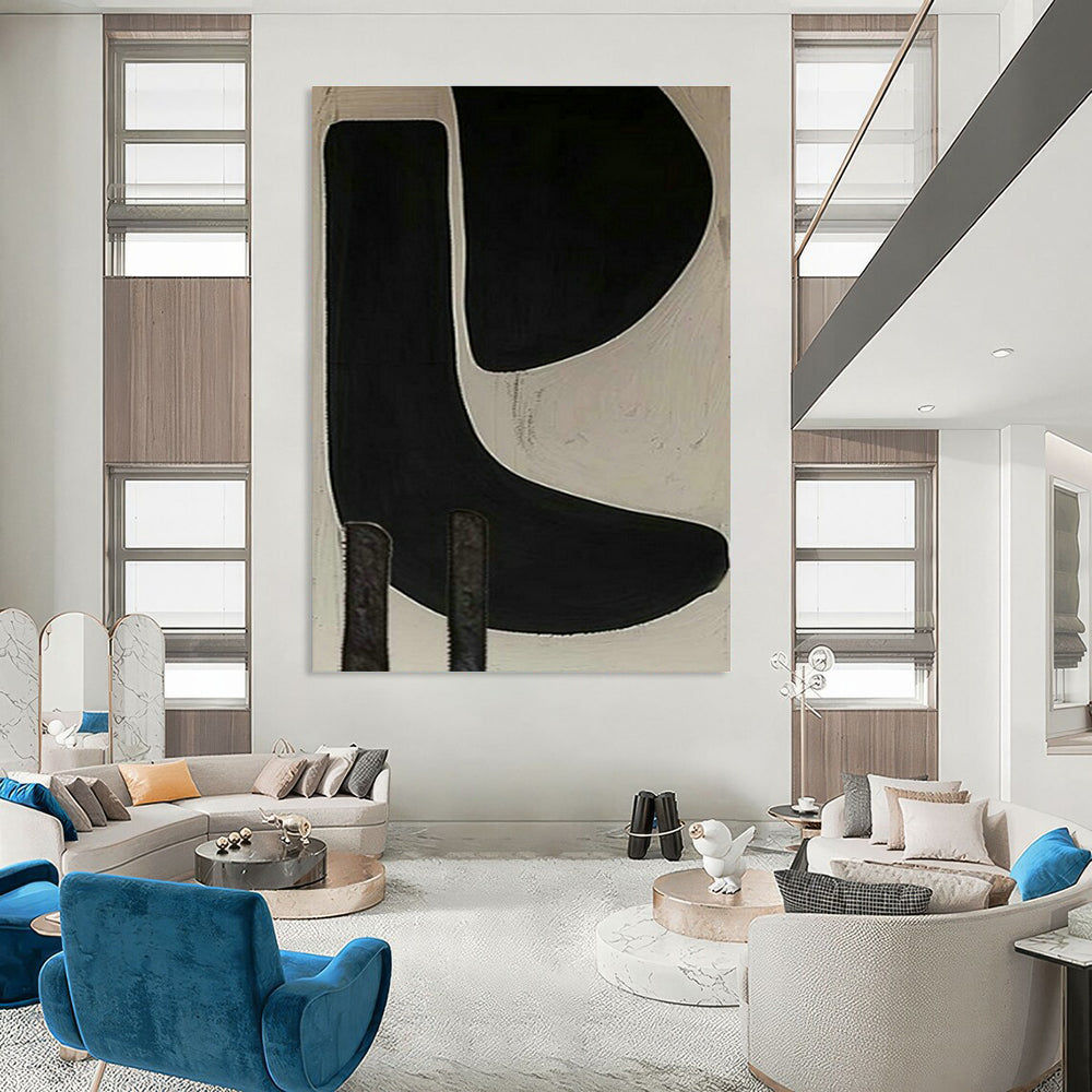 Extra-large Custom Handmade Abstract Painting for Bedroom Wardrobe Interior Door and Dining Room Side Table Wall DLZ1975