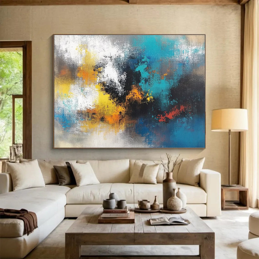 Colorful Abstract Blend - Expressive Modern Abstract Painting DYP001