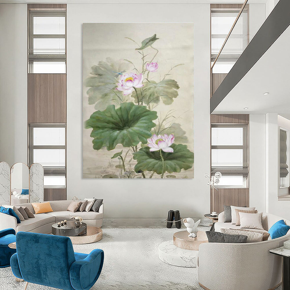 Oversized Custom Hand-Painted Abstract Canvas for Bedroom & Office DLZ2288