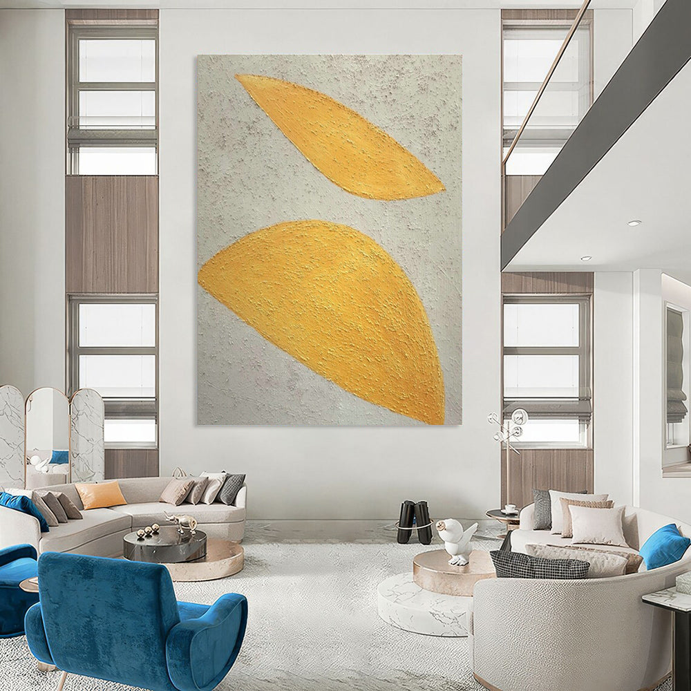 Large Customizable Hand-Painted Abstract Canvas for Living Room Wall Sconce Niche and Bedroom Bedside Table Wall DLZ1887