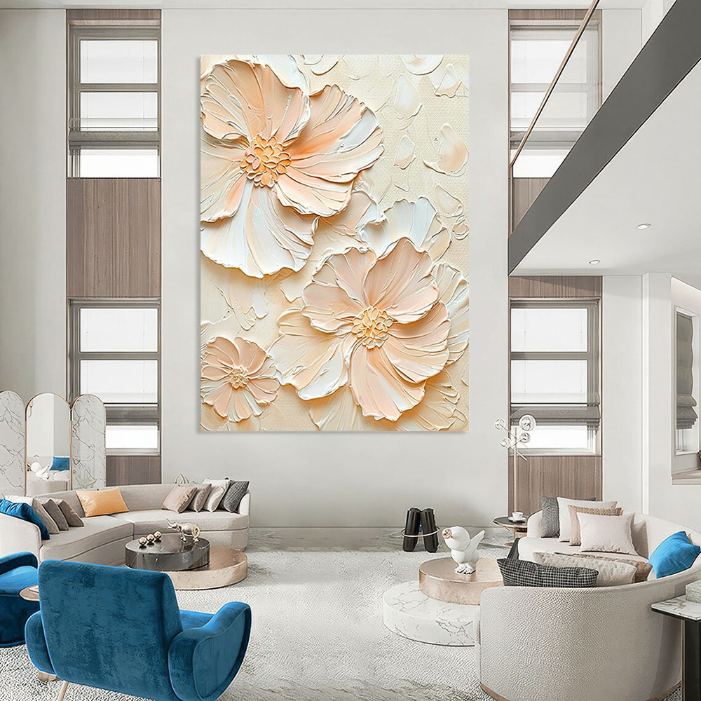 Customizable Handcrafted Abstract Wall Mural for Cottage Dining Room & Entryway DLZ1396