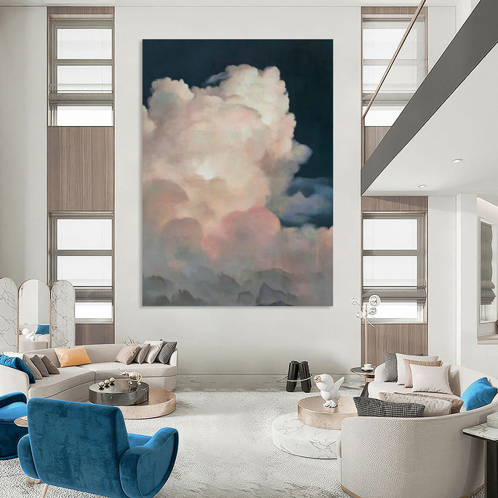 Extra - Vast Hand - Painted Abstract Canvases for Hallway Stairwells & Living Room Alcoves DLZ0582