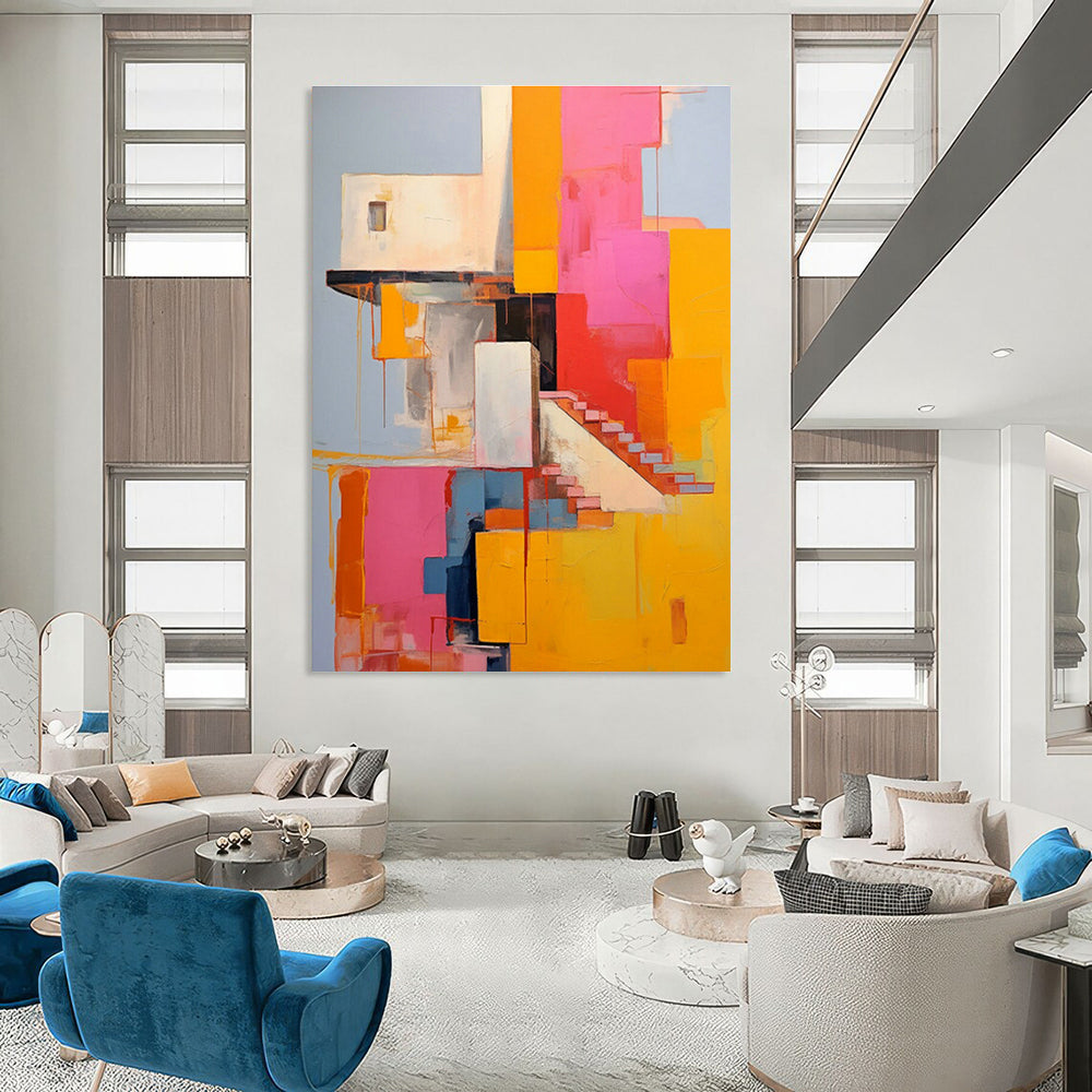 Hand - Painted Grand - Sized Abstract Creation for Dining Room & Bedroom DLZ1330