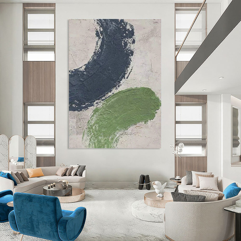 Colossal Custom Hand - Painted Abstract Canvas for Hallway & Living Room DLZ1079