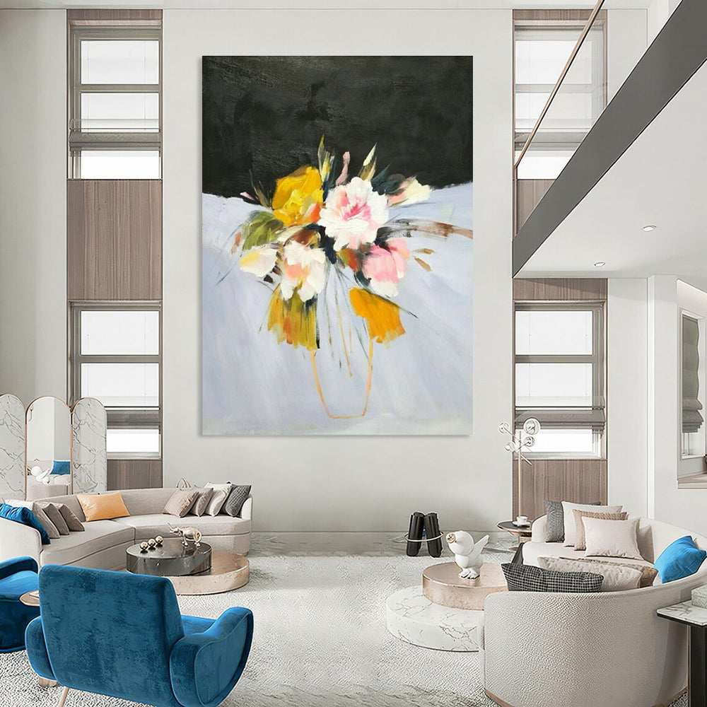 Enormous - Scale Custom Hand - Painted Abstract Canvases for Bedroom Canopy Beds & Office Server Closets DLZ0626