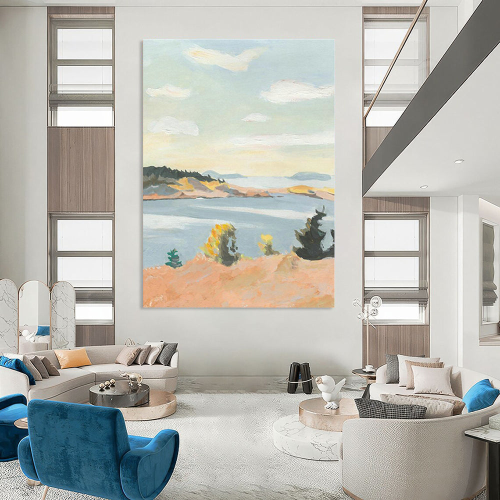 Big Custom - Built Handmade Abstract Painting for Entryway and Office DLZ2160