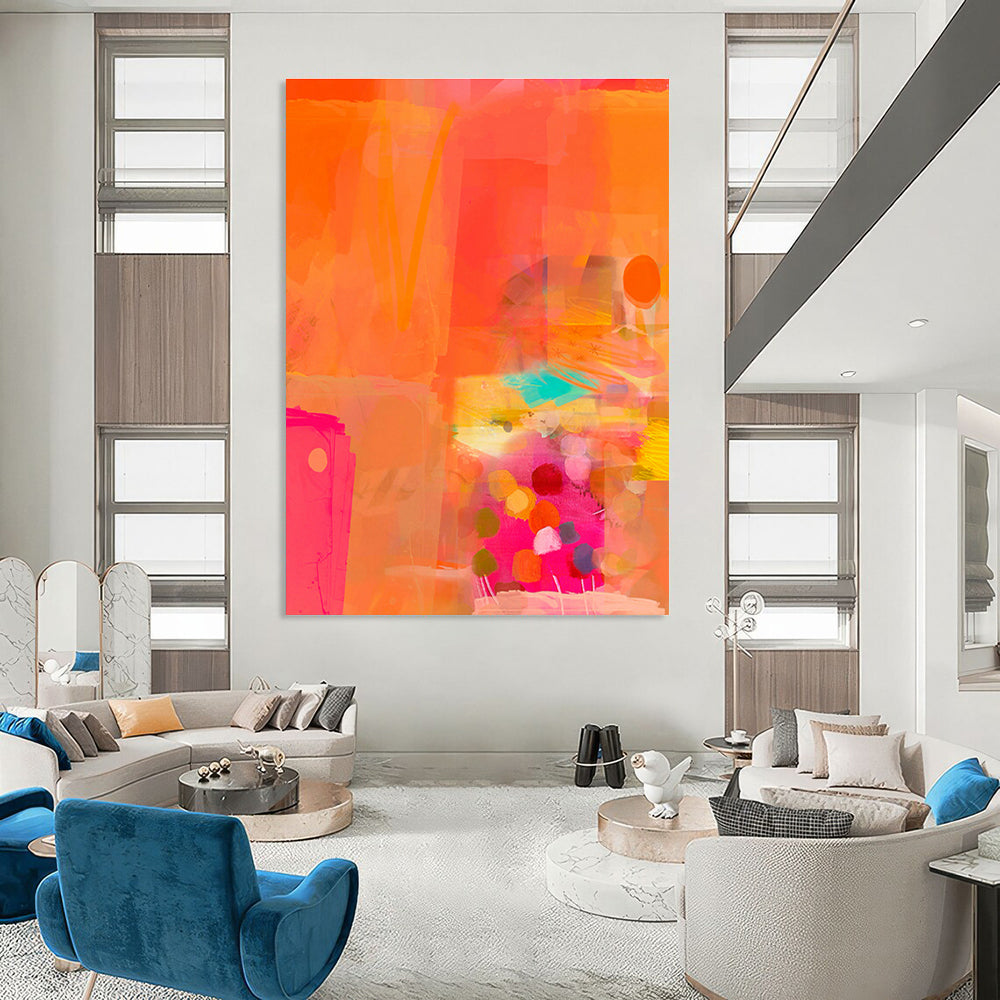 Hand - Painted Abstract Canvases for Cottage Living Room and Dining Room DLZ0641