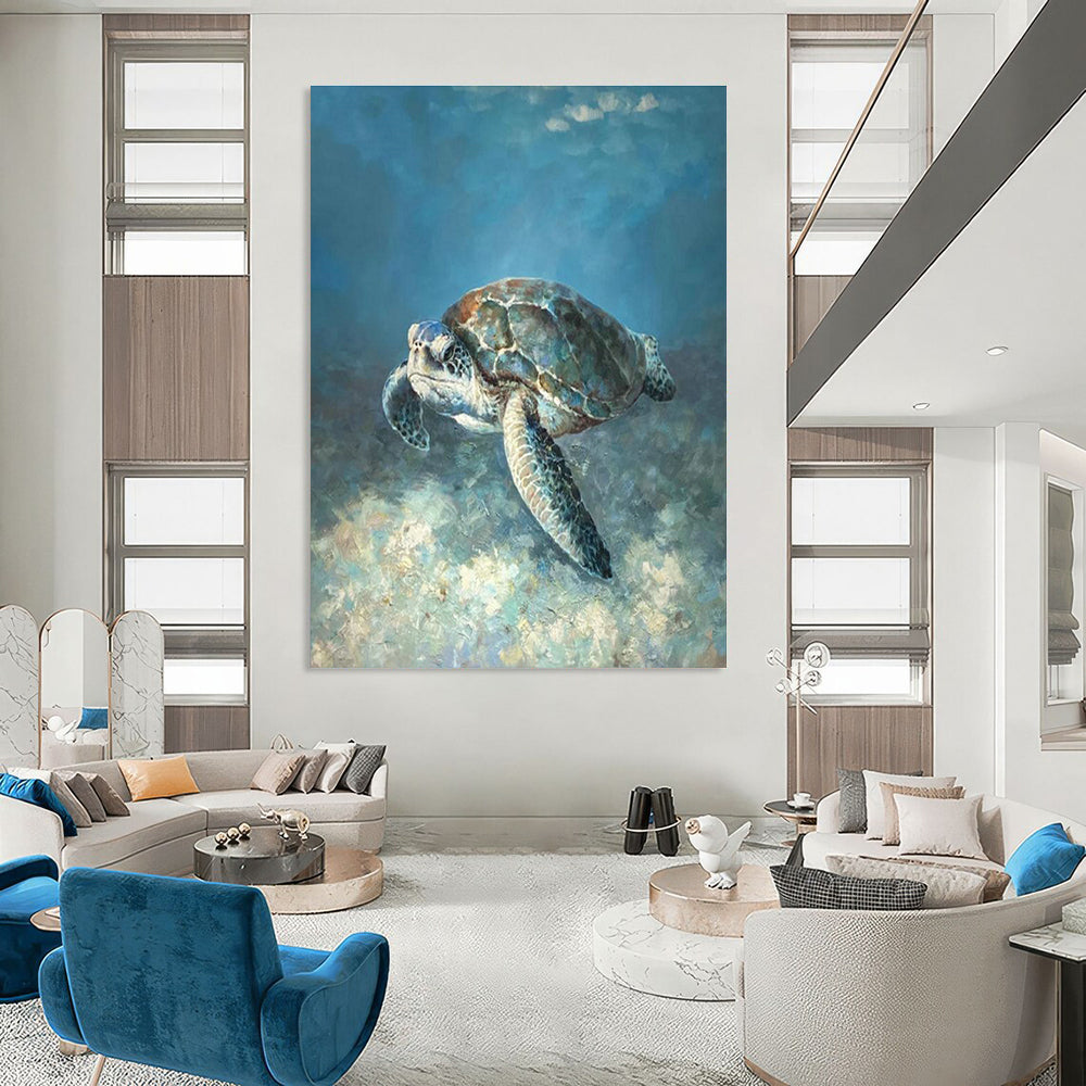 Extra - Large Bespoke Hand Painted Abstract Wall Art for Cottages and Living Room DLZ2143