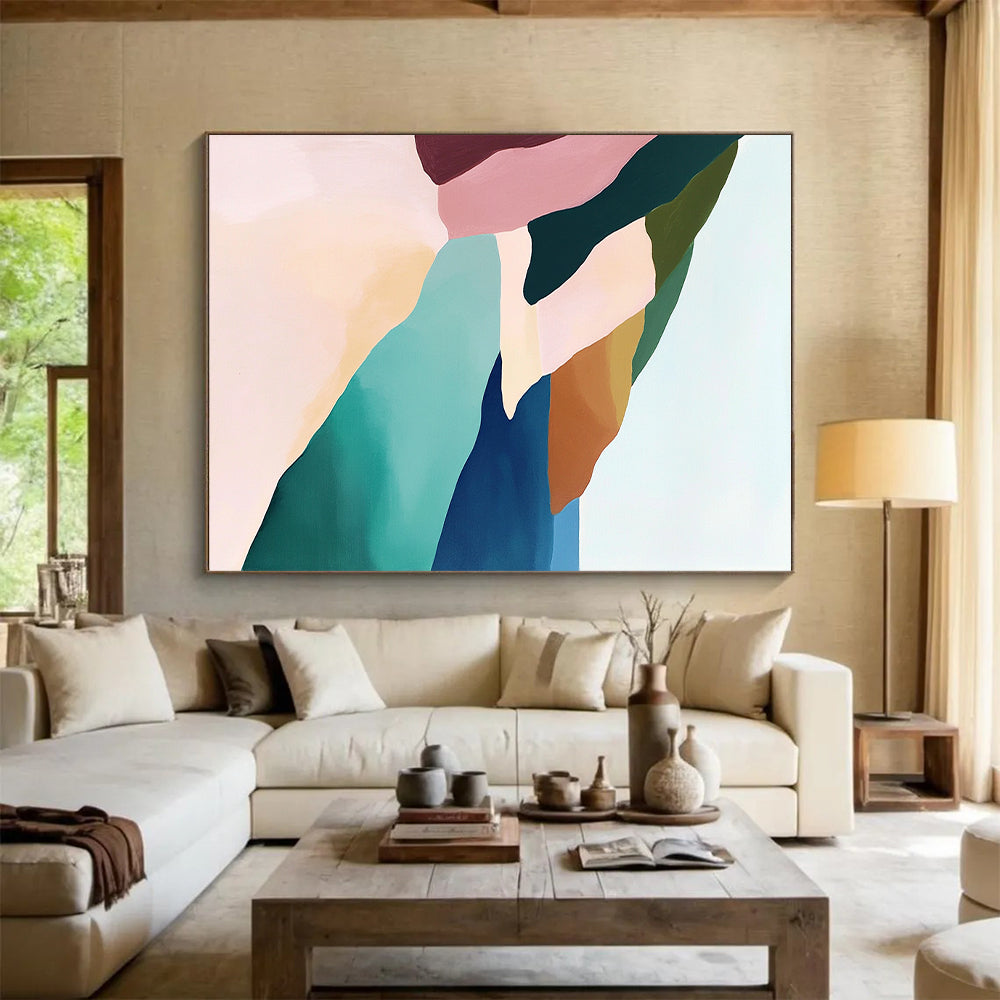 Minimalist Coastal Abstract with Pastel Colors GER273