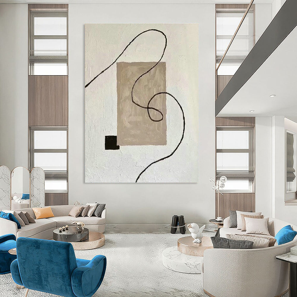Hand - Painted Large Custom Abstract Work for Hallway & Dining Room DLZ1334