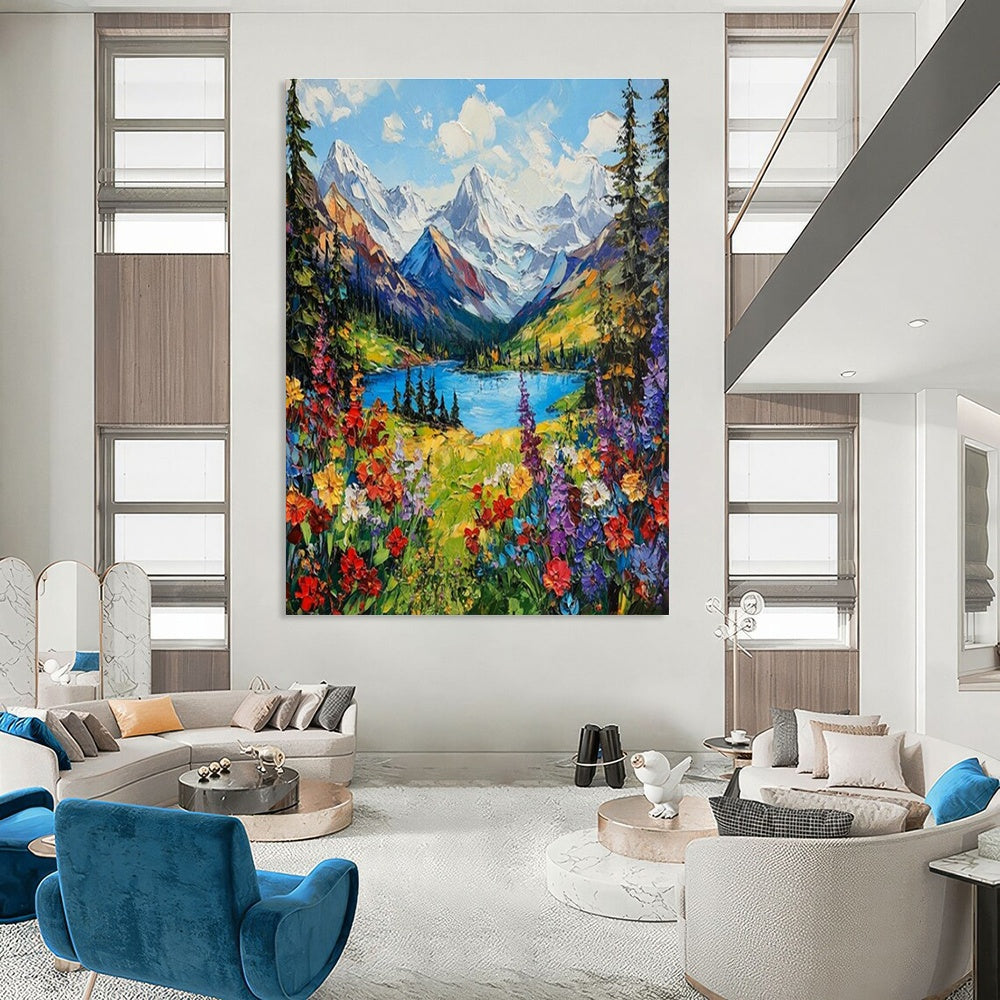 Handmade Abstract Wall Art for Cottage Dining Room & Living Room DLZ1659