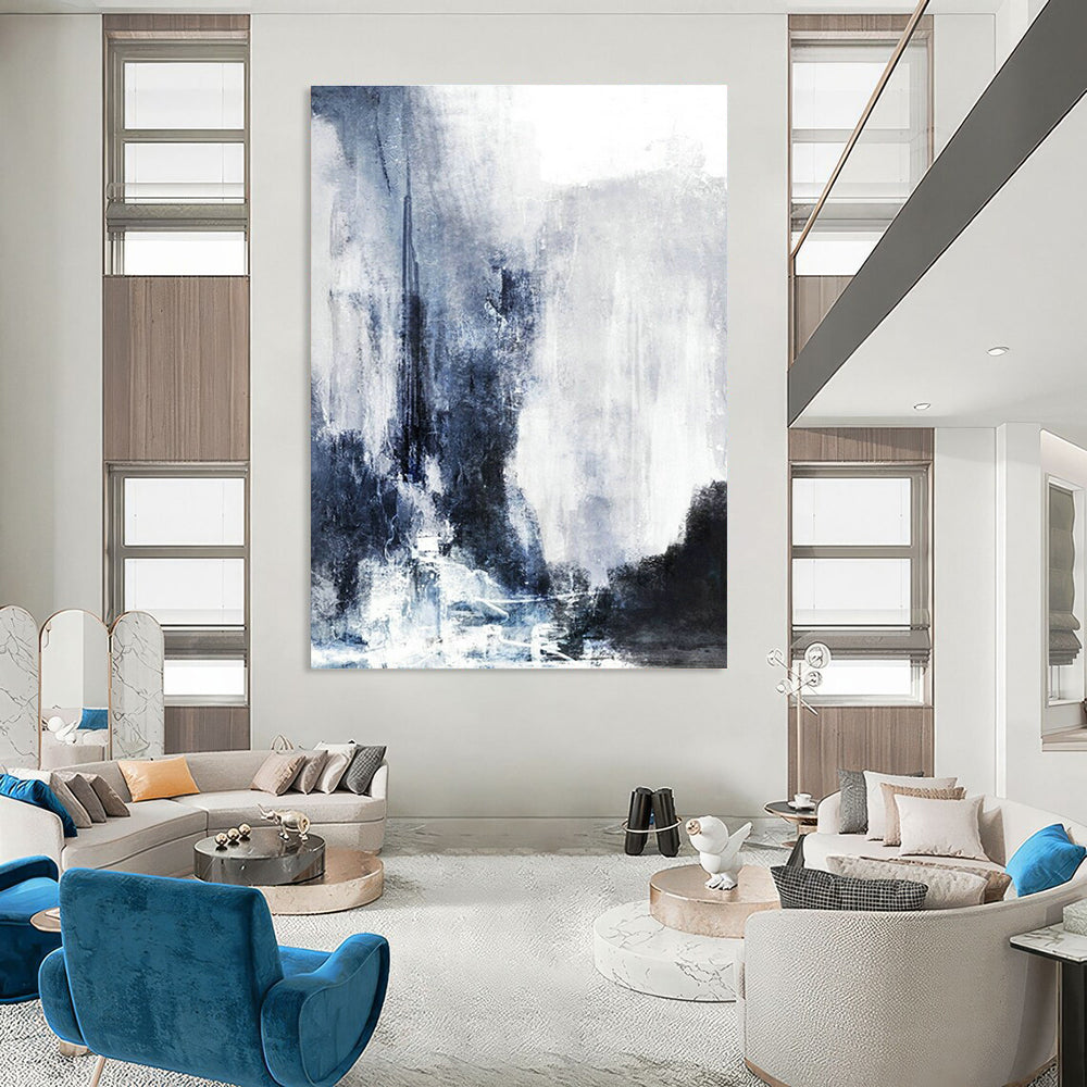 Oversized, Customizable Hand Painted Abstract Art for Bedroom & Entryway DLZ2037