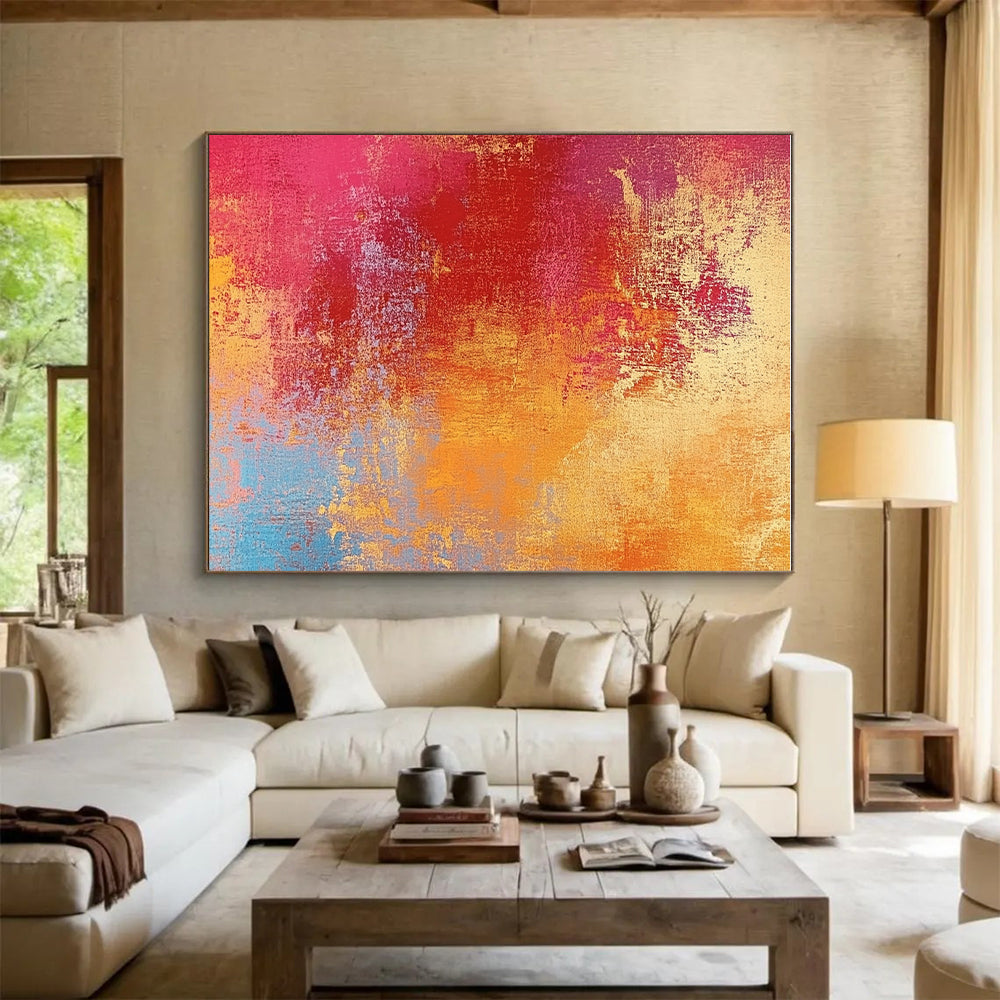 Colorful Gradient Abstract Painting with Blended Hues GER501