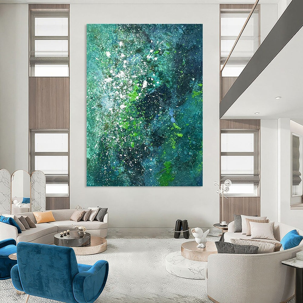Handmade Abstract Art for Living Room and Cottage Entryway DLZ1593