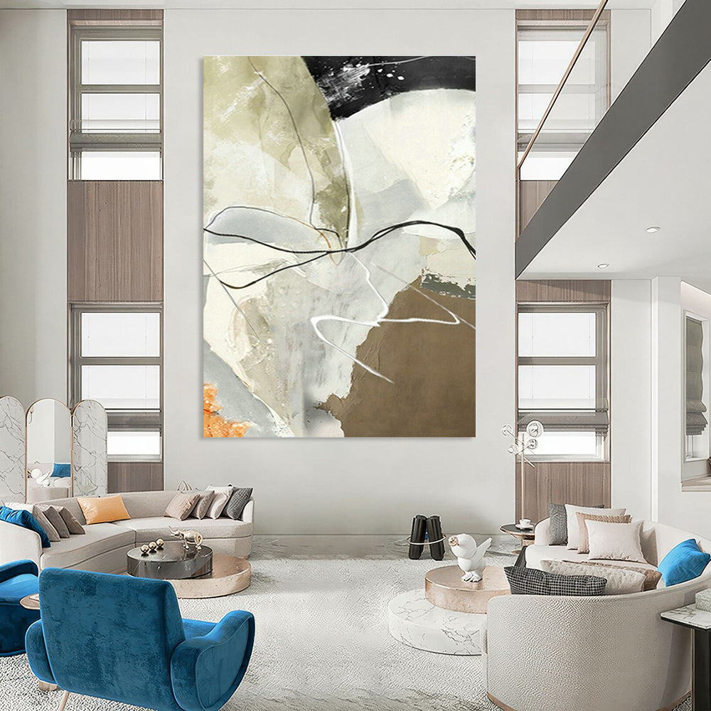 Mammoth Handmade Abstract Painting for Dining Room & Cottage Entryway DLZ1232