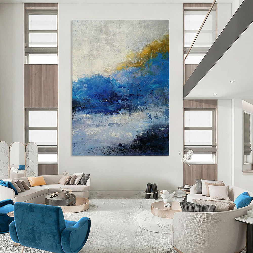 Custom Hand - Painted Abstract Art for Bedroom & Cottage Entryway DLZ0552