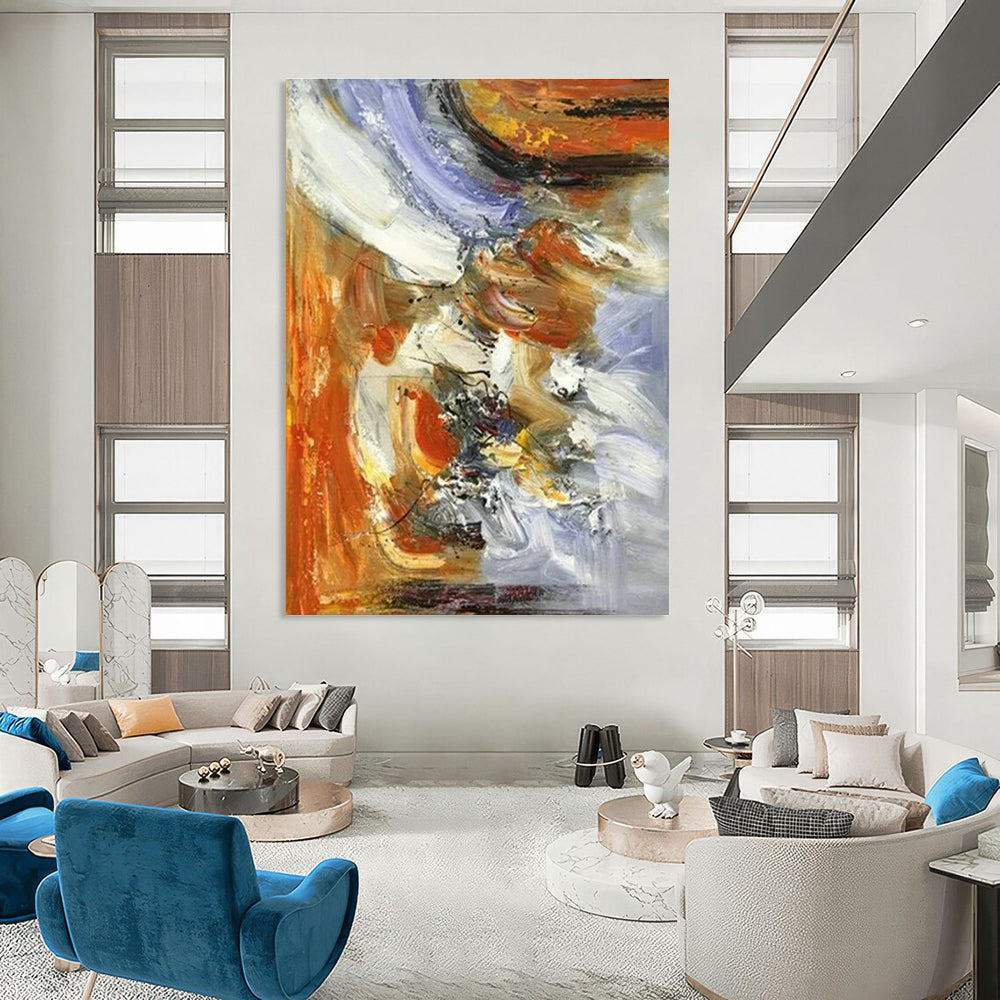 Large Hand-Painted Abstract Decor for Dining Room and Hallway DLZ1460