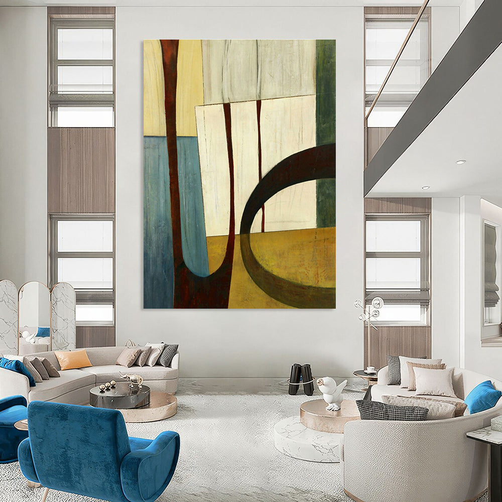 Hand-Painted Modern Abstract Decorative Painting, a Stylish Upgrade for Dining Room and Corridor DLZ0956