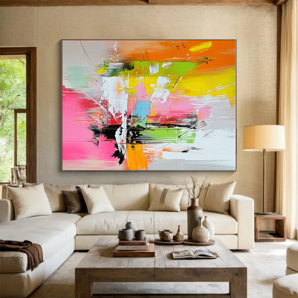 Bright Color Abstract Painting with Dynamic Compositions GER716
