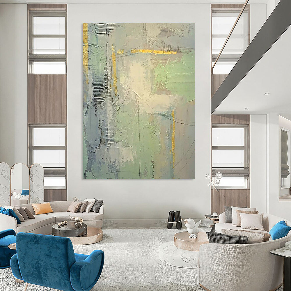 Grand - Scale Abstract Hand - Painted Murals for Bedroom & Entryway DLZ0566