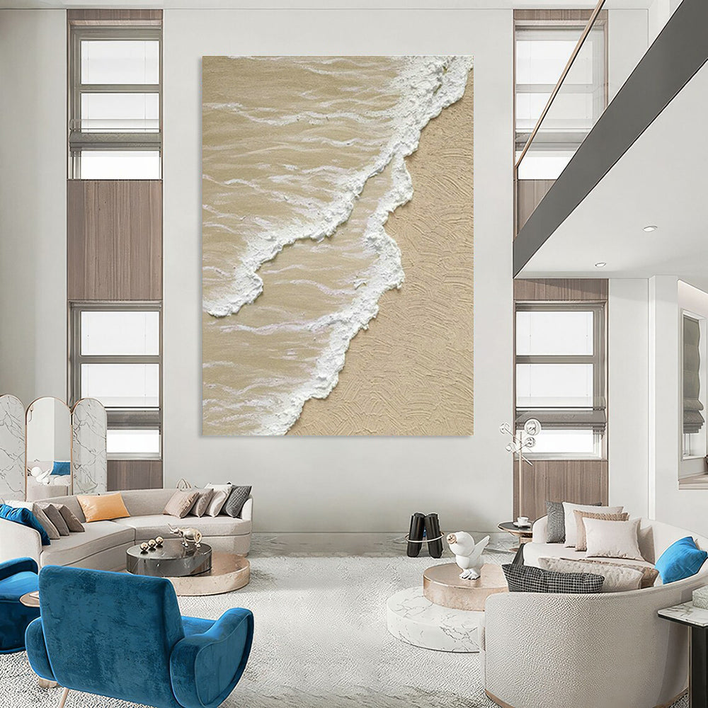 Large Hand-Painted Abstract Painting for Entryway and Bedroom DLZ1507