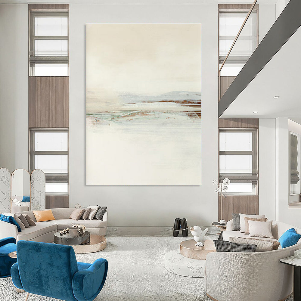 Neutral Tones Coastal Hues Abstract Painting ADGE224