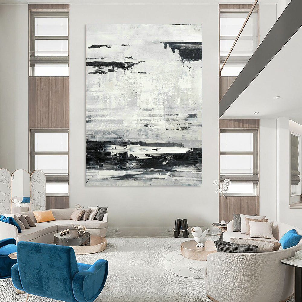 Monumental Bespoke Hand Painted Abstract Wall Decor for Living Room & Bedroom DLZ2077