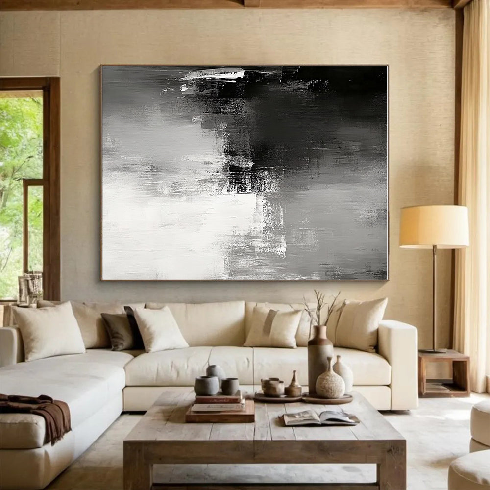 Subtle Gray Abstract Painting GER347
