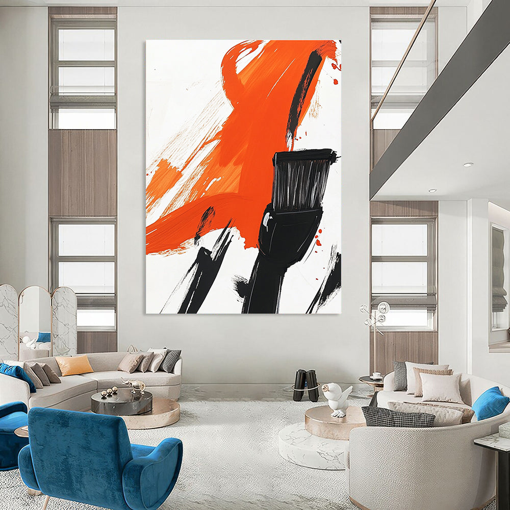 Abstract artwork featuring an electric shaver silhouette with a brush head bold colors and minimalistic design showcasing elegance and modern sophistication.STSC1278
