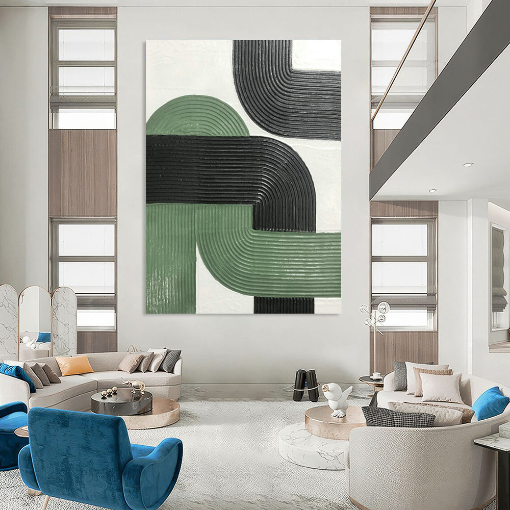 Custom-Made Extra Large Abstract Wall Hanging for Dining Room & Entryway DLZ1178