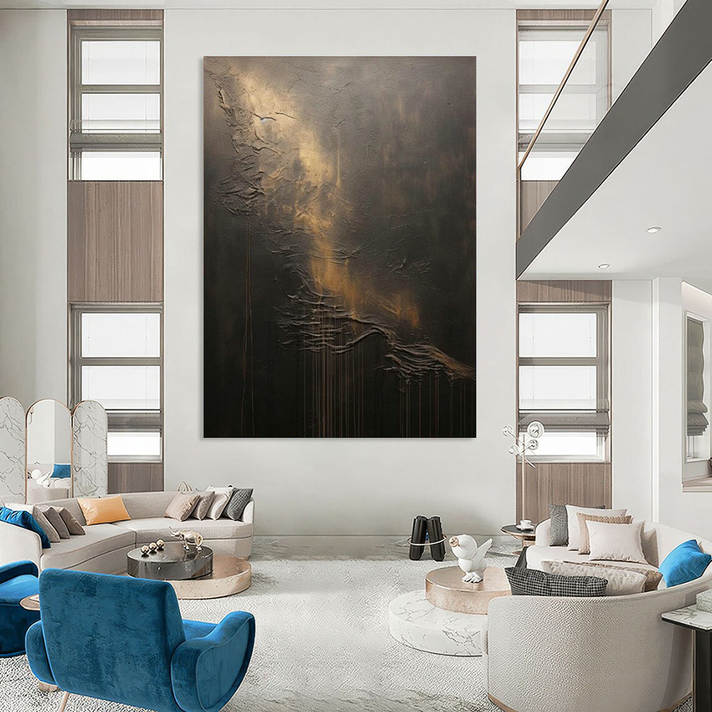 Hand-Painted Abstract Gem for Living Room & Cottage Entryway DLZ2363