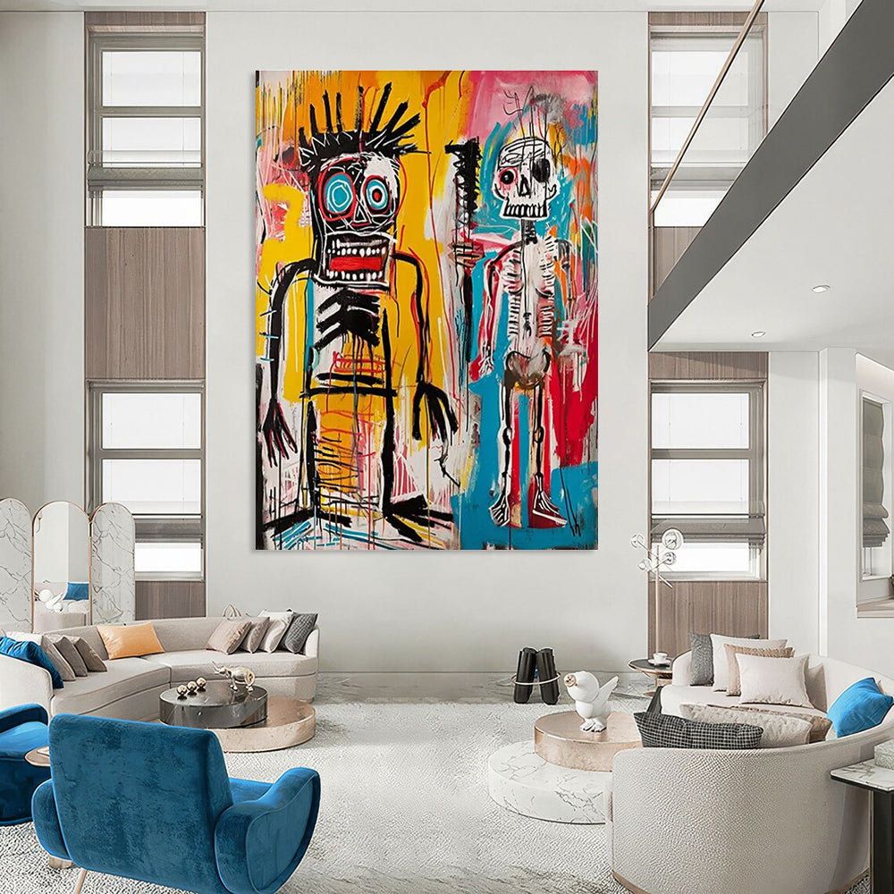 Abstract Figures Painting with Bold Colors and Expressive Lines ADGE099