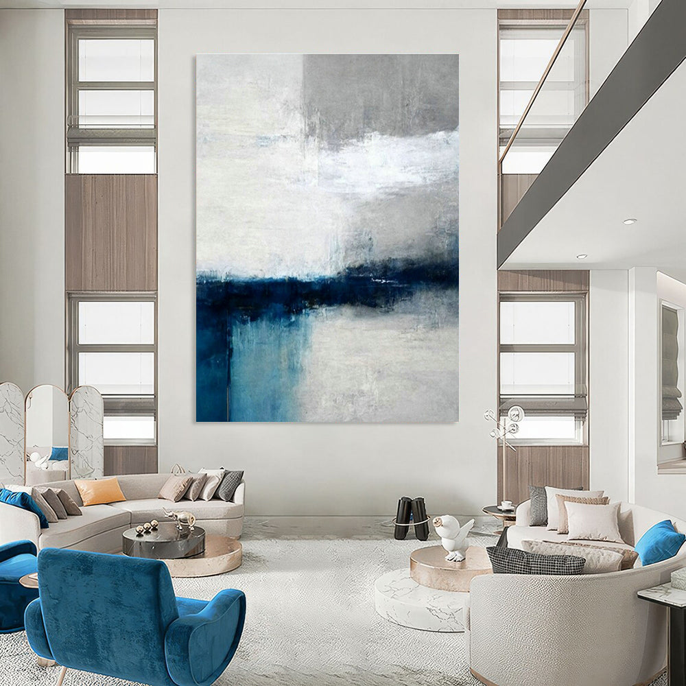 Large Customizable Handmade Abstract Painting for Living Room Window Seat Wall and Bedroom Reading Nook Wall DLZ1930