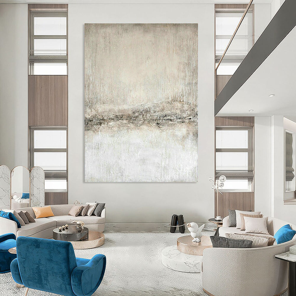 Large Customizable Hand-Painted Abstract Canvas for Bedroom Canopy Bed and Living Room Bay Window Seating DLZ1863