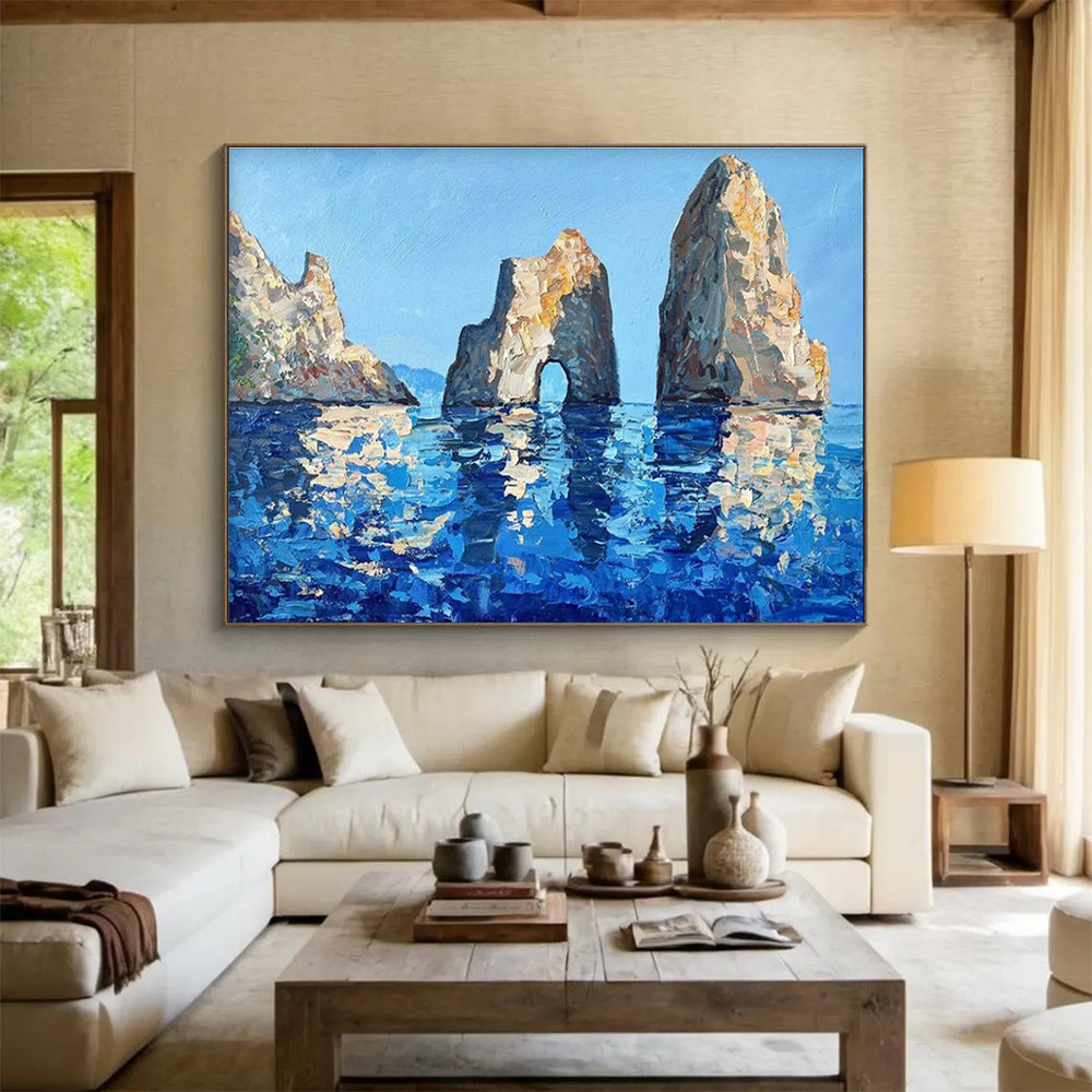 Sea Stacks with Arch Abstract Painting THY432