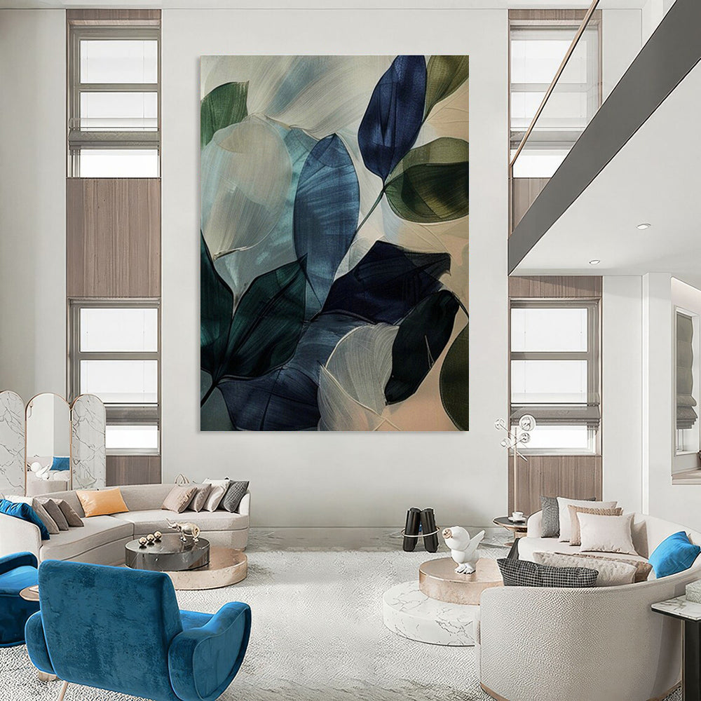 Large-Scale Custom Hand-Painted Abstract Artwork for Office & Hallway DLZ0979
