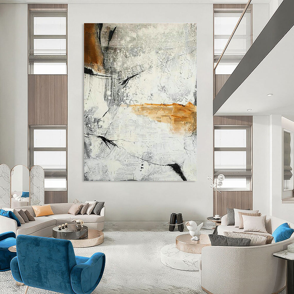 Vast Custom - Embellished Handmade Abstract Canvas for Hallway & Cottage DLZ2138
