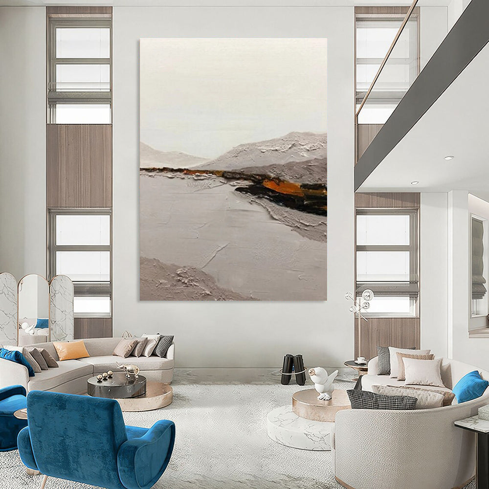 Minimalist Landscape Abstract Painting with Subtle Textures ADGE401