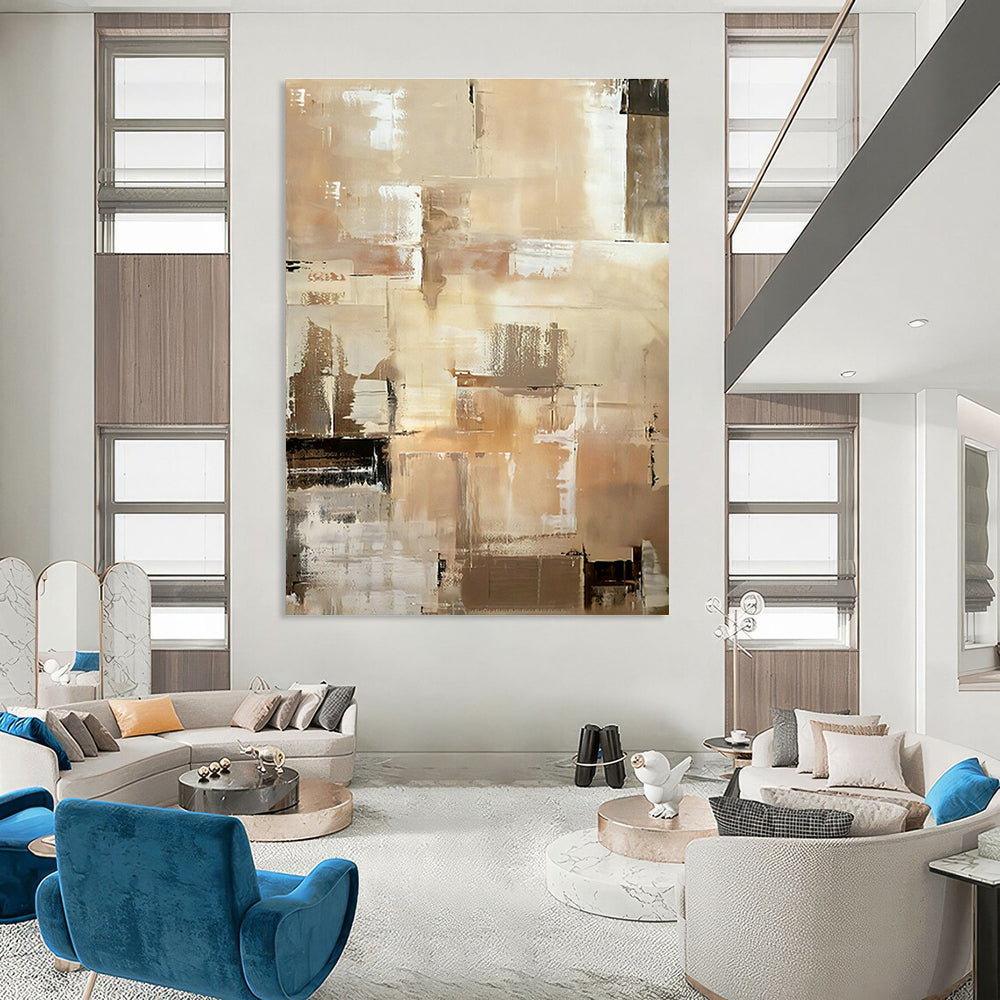 Custom Large-Scale Abstract Canvas for Hallway & Office DLZ0991
