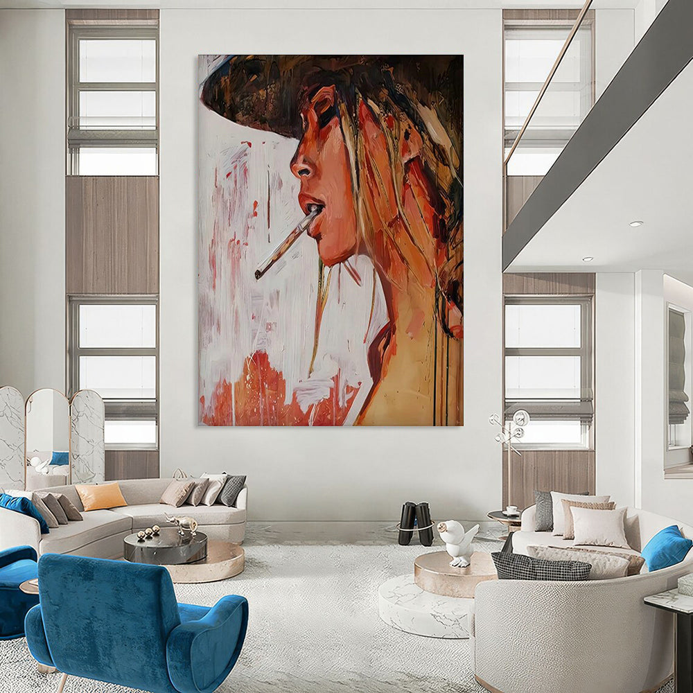 Hand-Painted Abstract Artwork for Dining Room & Cottage Entryway DLZ2342