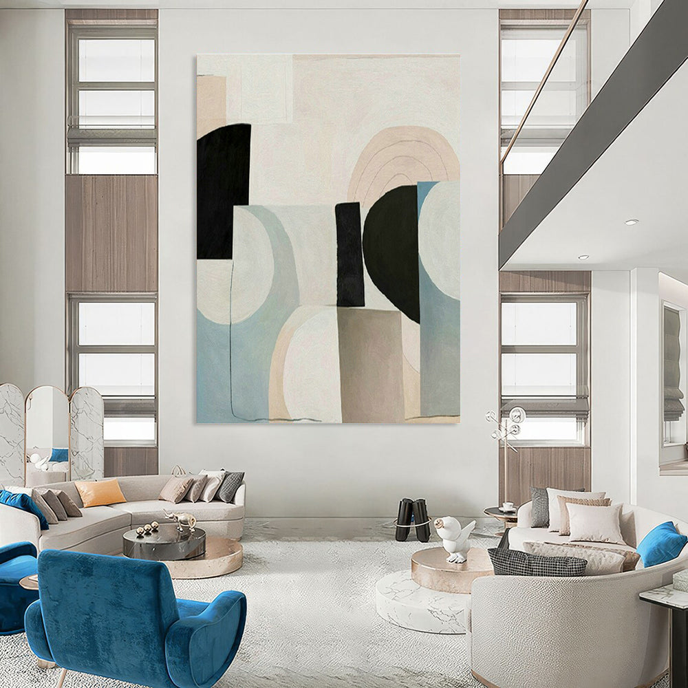 Large Hand-Painted Abstract Art for Cottage Bedroom and Entryway DLZ1517