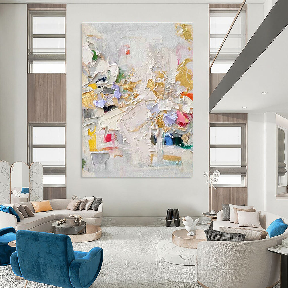 Original Hand-Painted Abstract Canvas for Living Room and Cottage Entryway DLZ1600