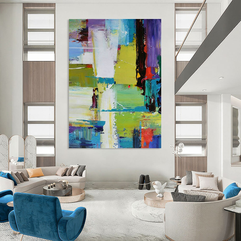 Handmade Abstract Art for Cottage Office Headphone Stand Wall & Hallway Umbrella Cover Storage Wall DLZ1783