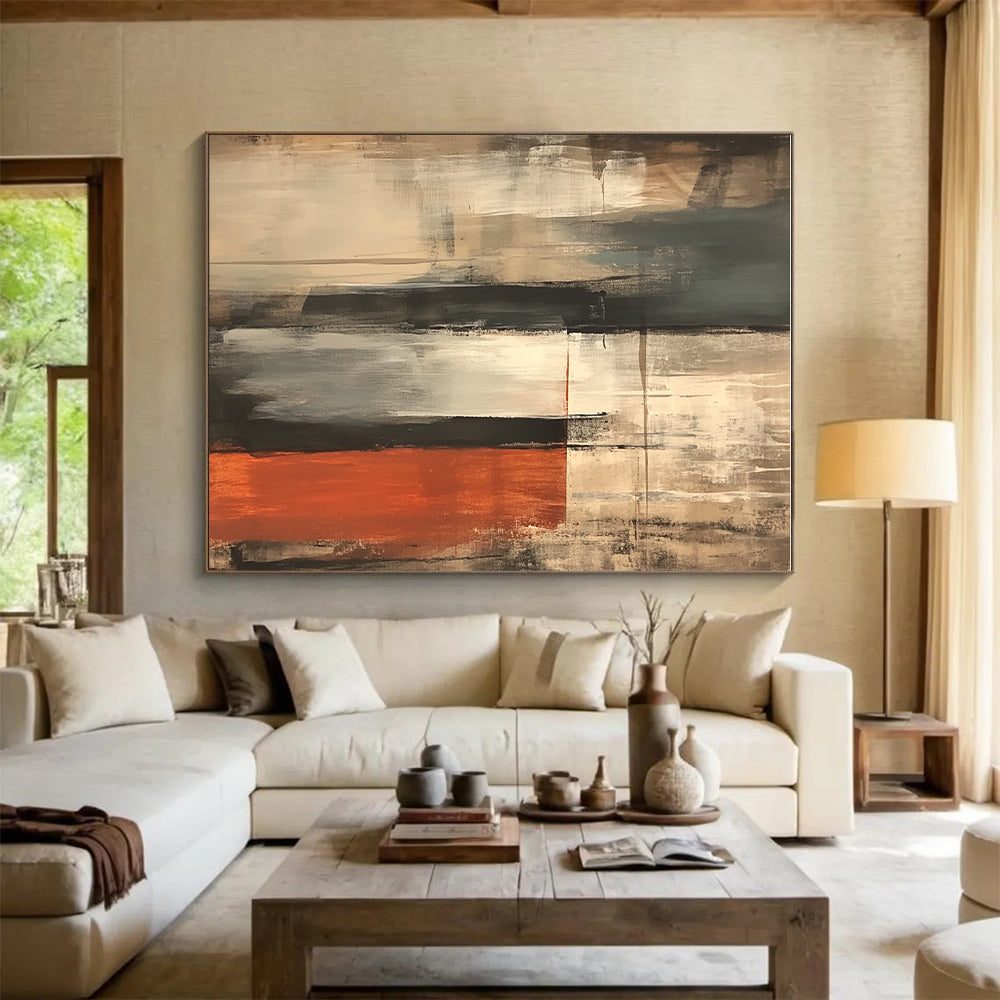 Multi - Toned Urban Abstract Painting with Industrial Vibes GER229