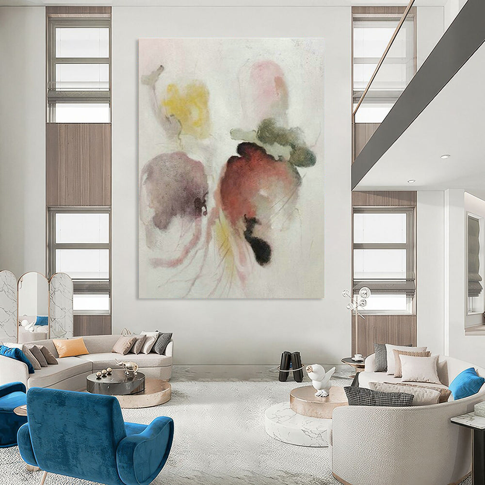 Oversized Custom Handmade Abstract Painting for Cottage Office Meeting Nook and Bedroom Reading Loft Wall DLZ1967