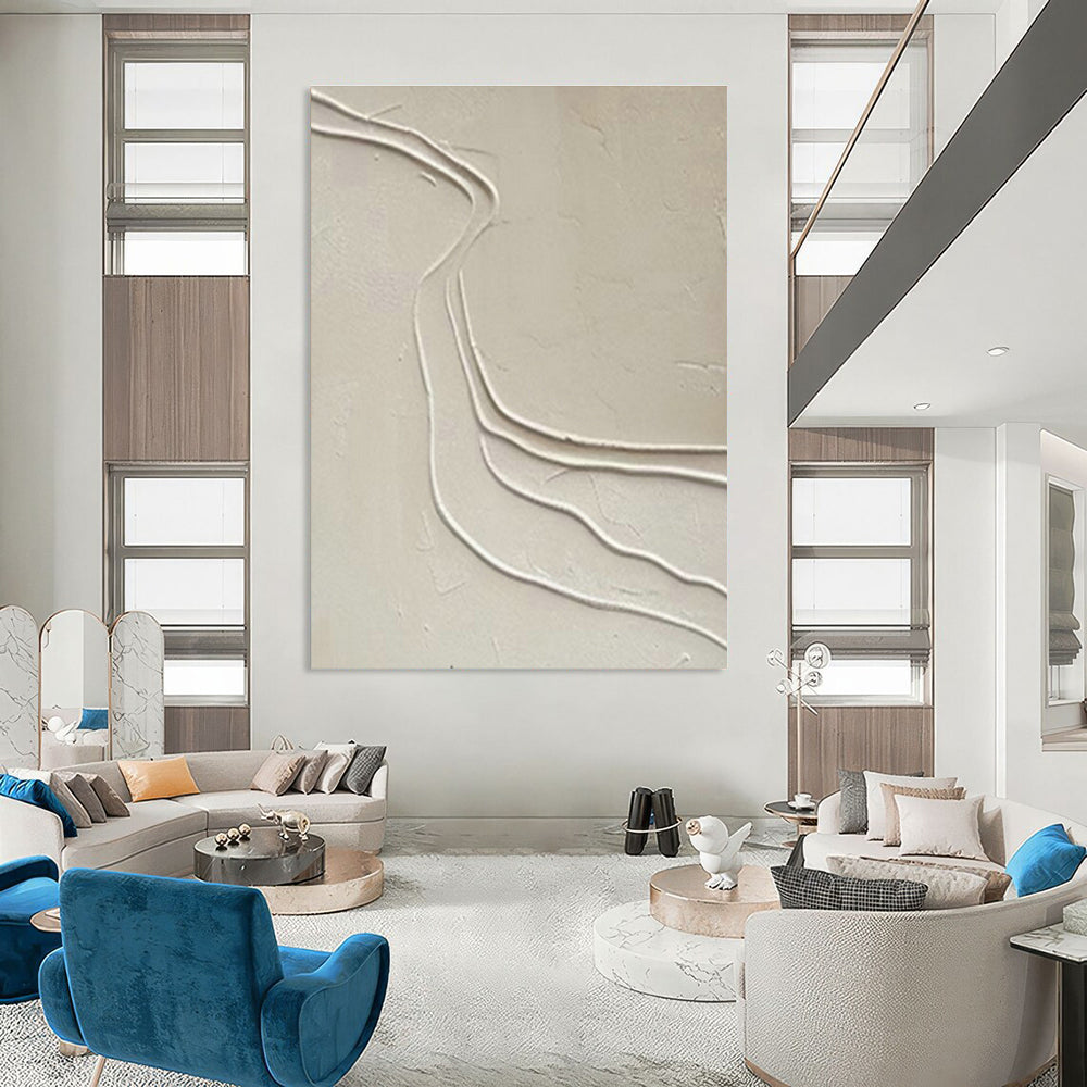 Large Customizable Hand-Painted Abstract Art for Hallway Coat Rack Wall and Living Room Entertainment Center Wall DLZ1997