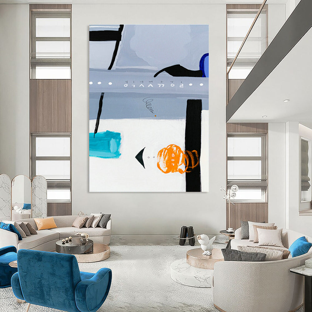 Colossal Custom - Painted Abstract Canvas for Bedroom & Office DLZ1106