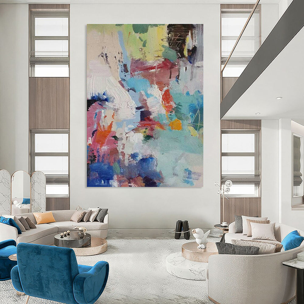 Large Handmade Abstract Painting for Dining Room & Office DLZ2279