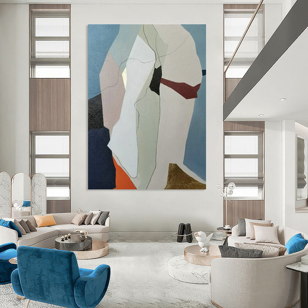Extra-Wide Tailored Abstract Art for Living Room & Hallway DLZ1060