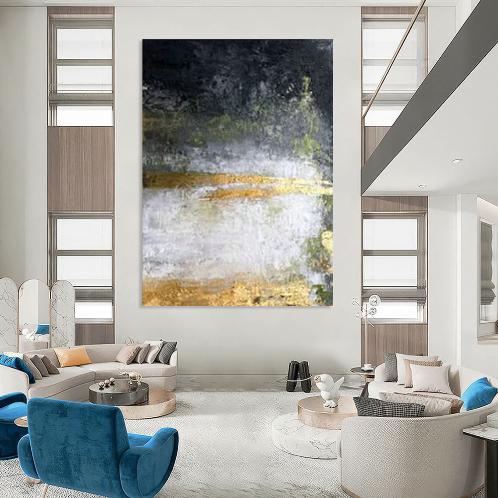 Extra-large Custom Handmade Abstract Painting for Bedroom Walk-out Balcony Wall and Dining Room Dessert Station Wall DLZ1905